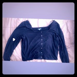 Black off the shoulder crop top 🖤